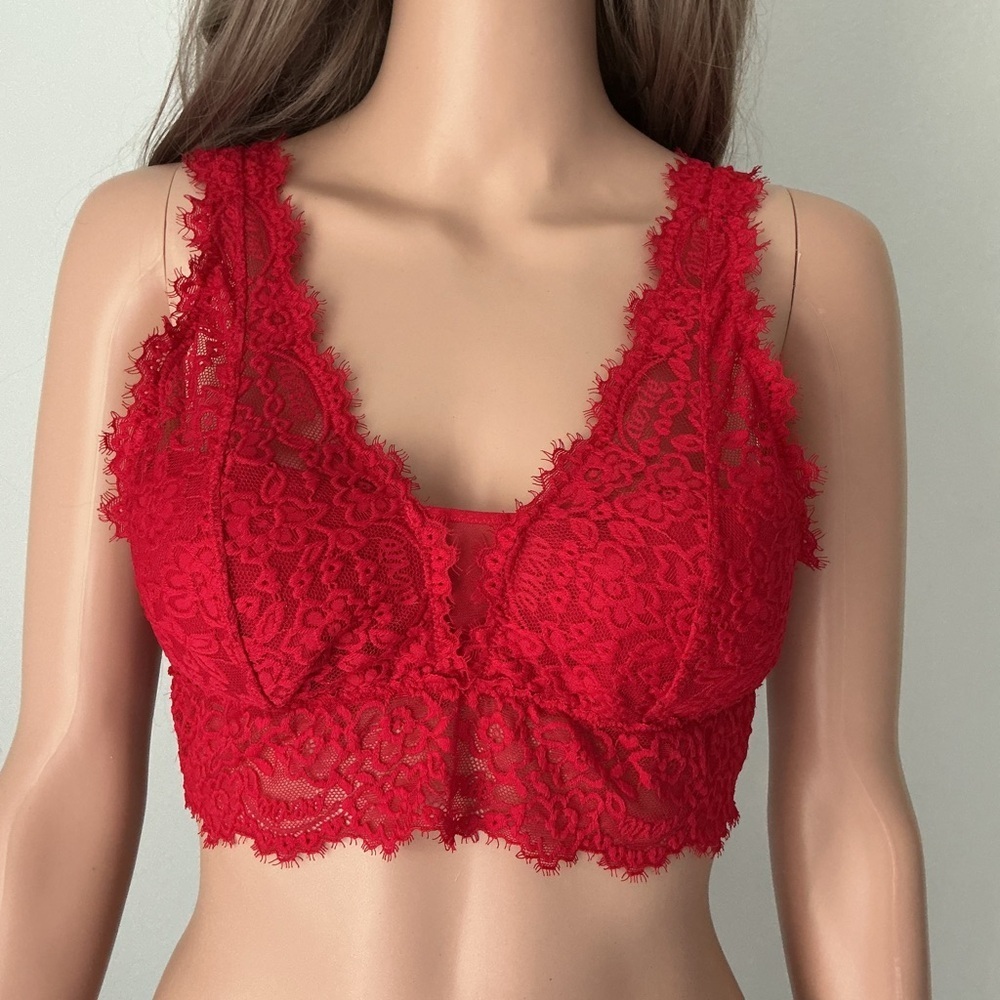 Aerie Lace Bralette Duo - Green and Red - Picture 16 of 16